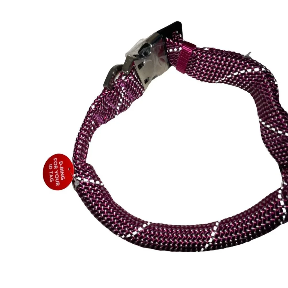 NWT Kong Rope Collar Reflective Stitching D-Ring Buckle Padded Dog XL 24-30